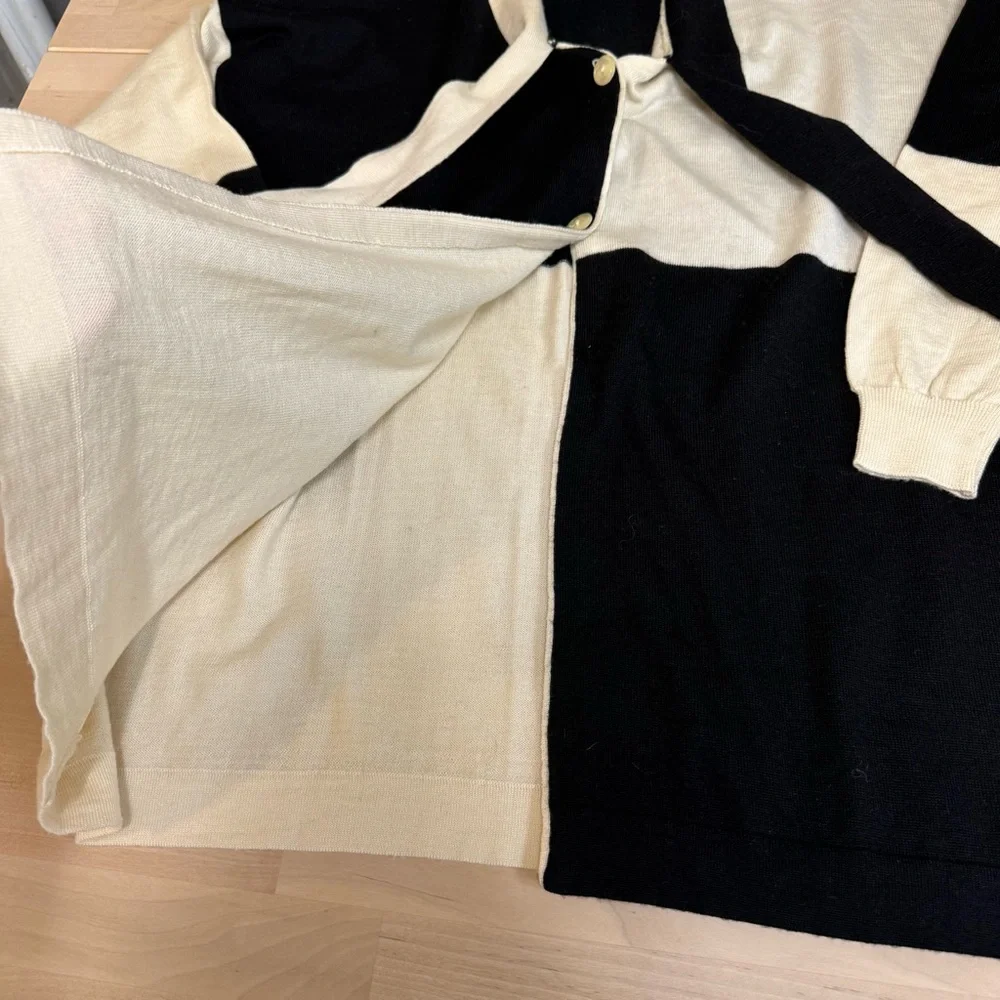 Stefanel Black and Cream‎ Cardigan - Picture 7 of 10